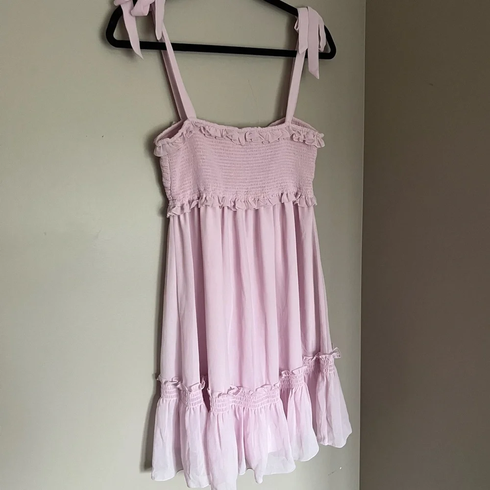 Aritzia Sunday Best Fairey Dress in Lilac Bloom - Picture 4 of 7